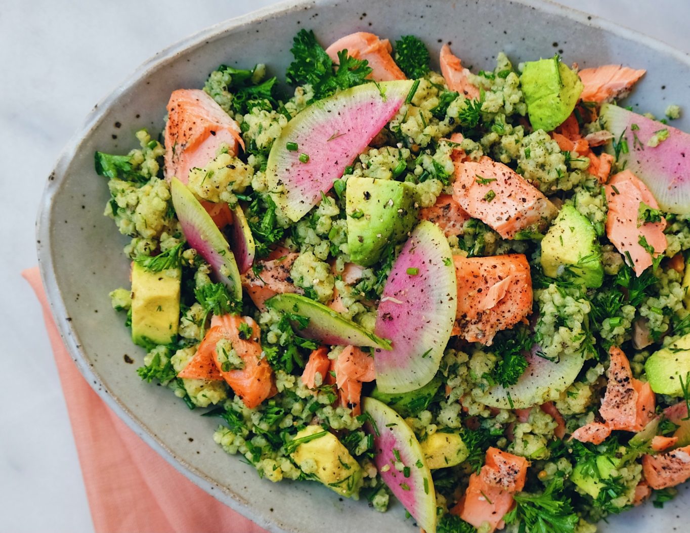 wu haus salmon millet supergreen salad recipe
