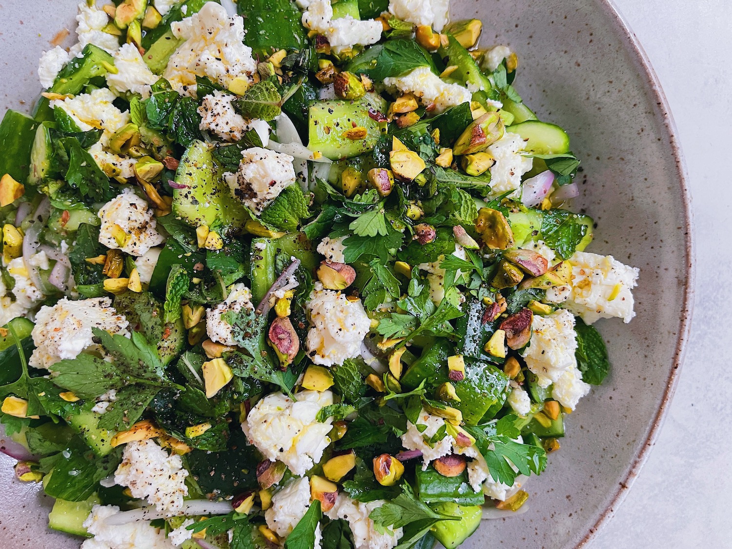 Alison-wu-haus-smashed-cucumber-salad-feta-mint-pistachio